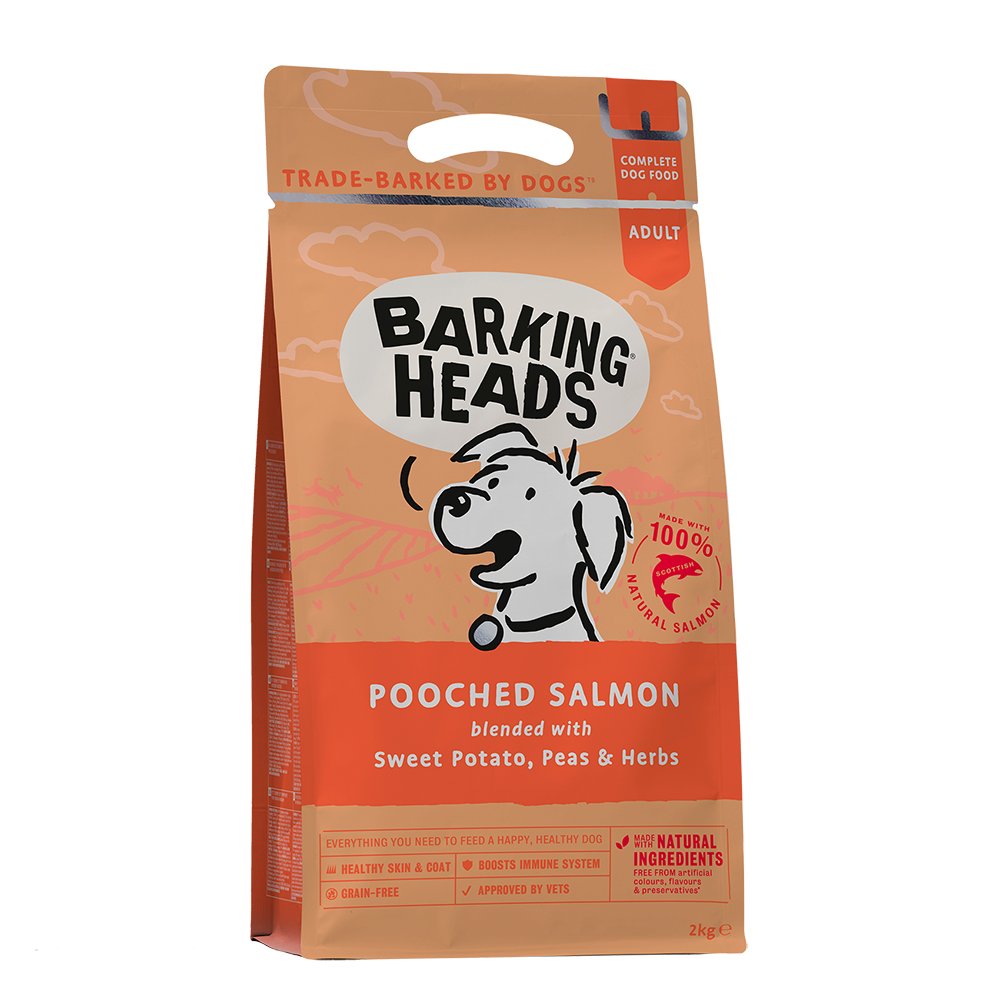 Корм сухой Barking Heads "Суета вокруг миски", для собак, с лососем и картофелем, 6 кг
