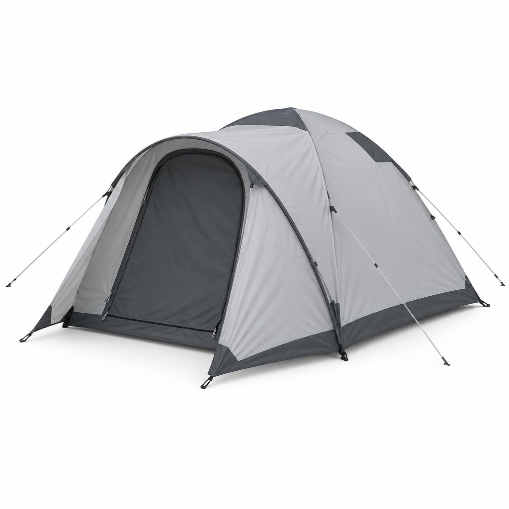 Палатка Trailpeak "Sierra 4", цвет: светло-серый, тёмно-серый, 290 х 240 х 130 см